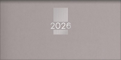 Zsebnaptár, fekvő elrendezésű, DAYLINER, "MyPastel", szürke