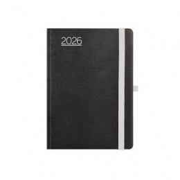 Naptár, tervező, B6, heti, TOPTIMER, "Nero", fekete-szürke
