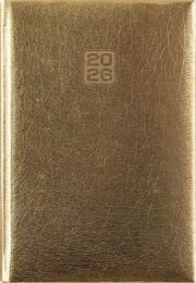 Naptár, tervező, B6, heti, DAYLINER, "Mirror", arany
