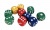Dobókocka, műanyag, színes, 10 darab